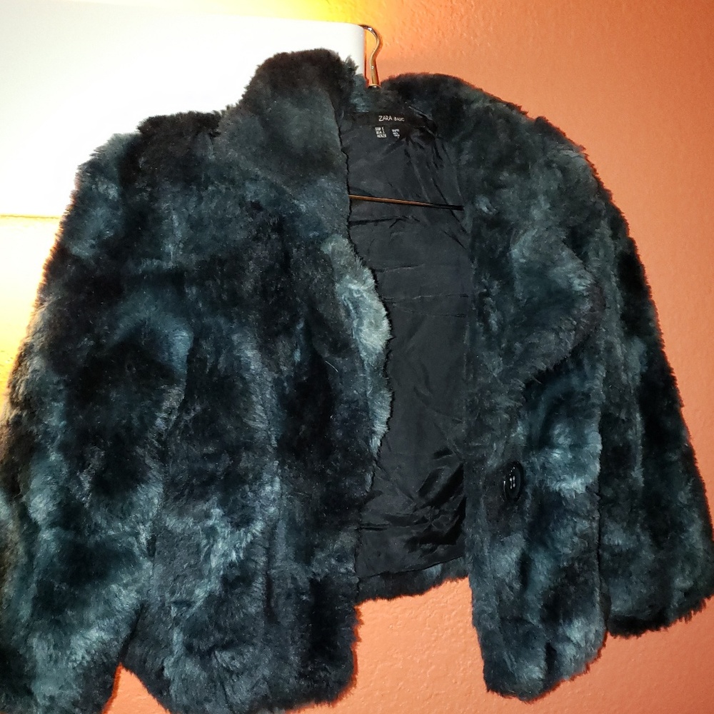Zara Blue Crop Jacket